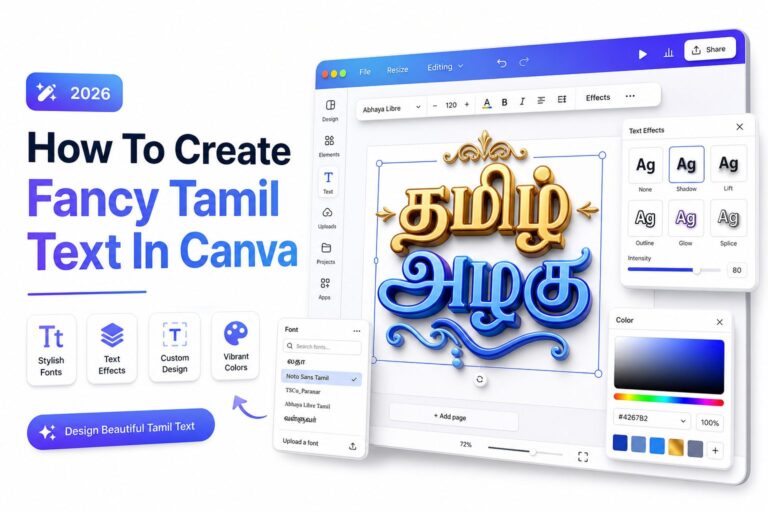 How to Create Fancy Tamil Text in Canva: Easy Step-by-Step Guide